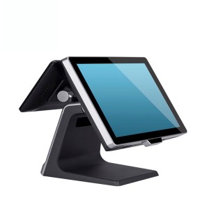 All in one 15″ PC Based Dual Touch Pos Terminal Pos System POS-T801