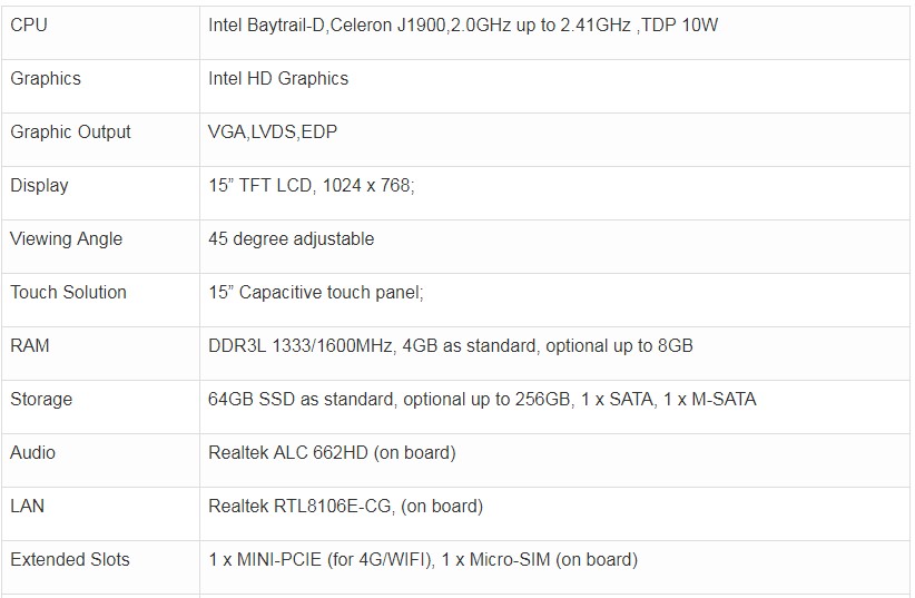 T900 SPECIFICATION 1